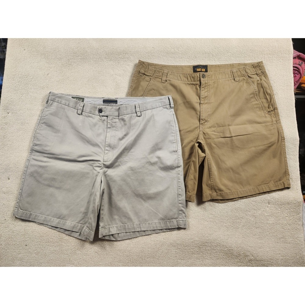 LOT OF 2 Orvis Trout Bum Shorts Men 42 Khaki Cargo Nylon Dry Hiking Fishing